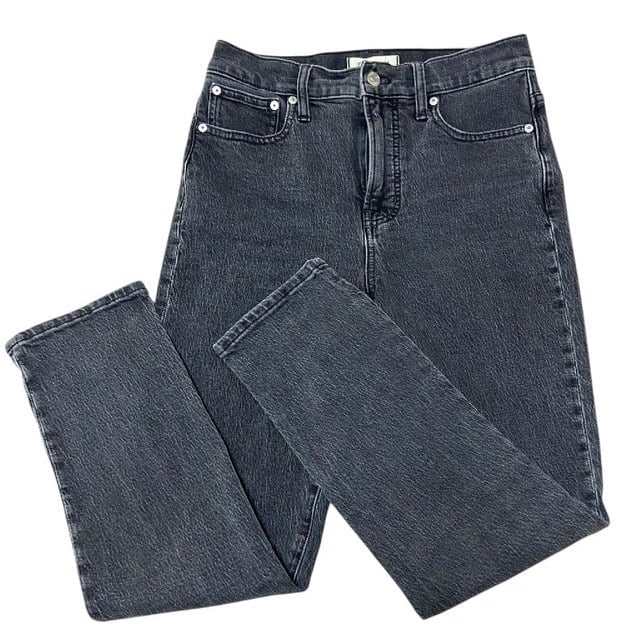 Madewell Perfect Vintage Jeans High Rise Black Wash Japanese Denim Size 26