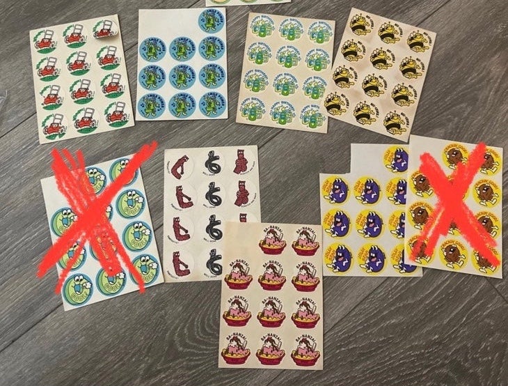 Scratch and sniff stickers