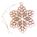 Handmade 3 Pink/Green Green/Pink Pink/Off White Hand Painted Snowflake Ornaments