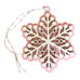 Handmade 3 Pink/Green Green/Pink Pink/Off White Hand Painted Snowflake Ornaments