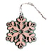 Handmade 3 Pink/Green Green/Pink Pink/Off White Hand Painted Snowflake Ornaments