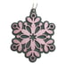 Handmade 3 Pink/Green Green/Pink Pink/Off White Hand Painted Snowflake Ornaments