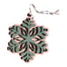 Handmade 3 Pink/Green Green/Pink Pink/Off White Hand Painted Snowflake Ornaments