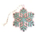 Handmade 3 Pink/Green Green/Pink Pink/Off White Hand Painted Snowflake Ornaments