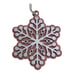 Handmade 3 Pink/Green Green/Pink Pink/Off White Hand Painted Snowflake Ornaments