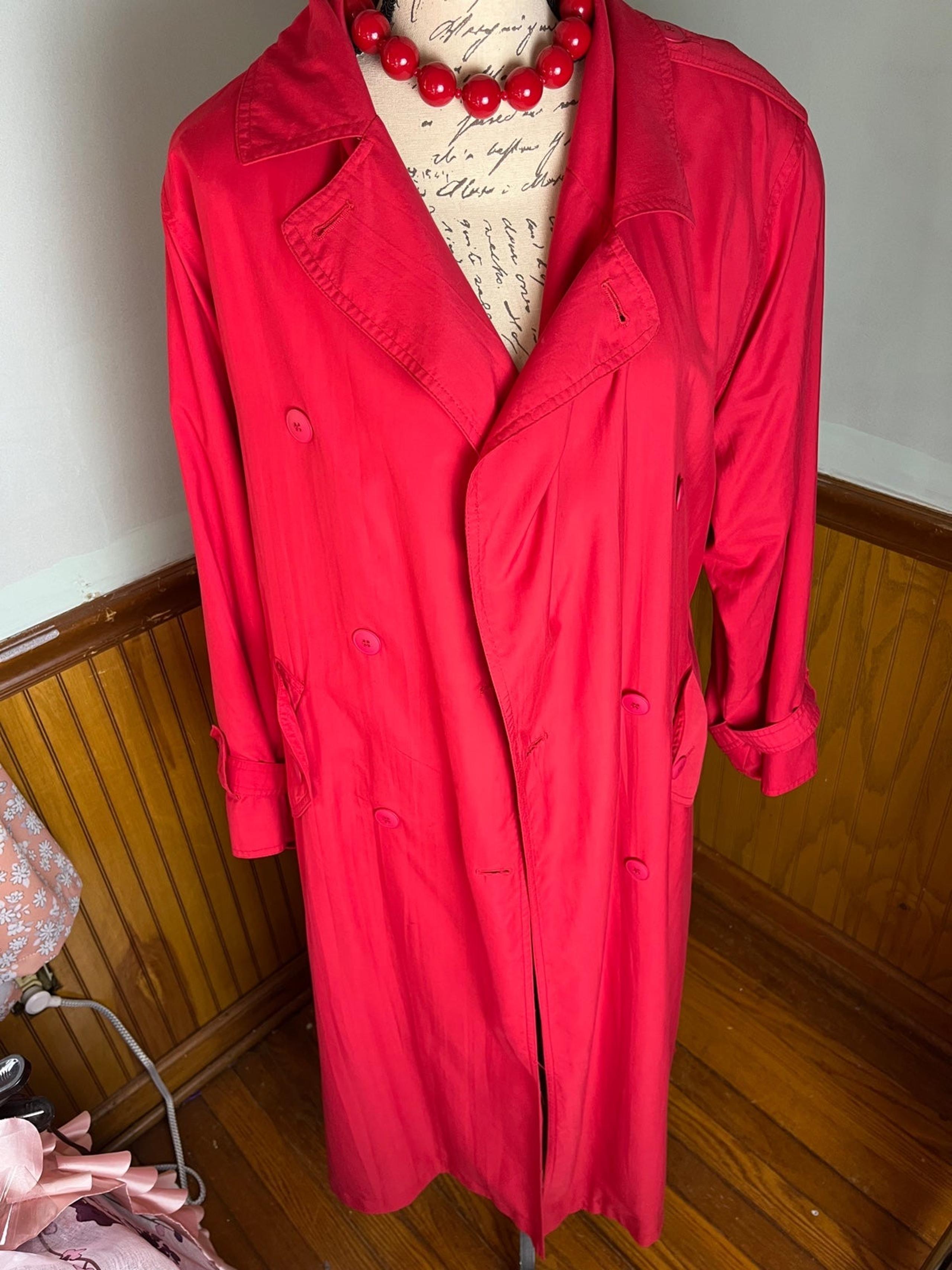 Perry Ellis Red Trench Coat