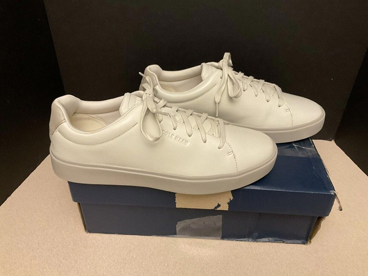 New! Mens Cole Haan GC Traveller Silver Birch/Paloma Leather Sneakers. Size 11M.
