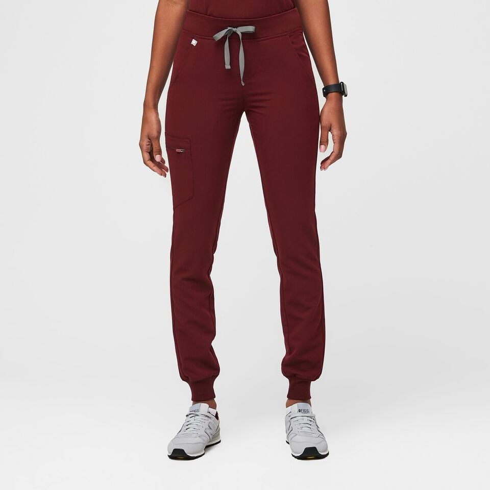 Figs Zamora Jogger Scrub Pants Large Tall NWT Burgundy