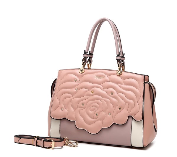 ROSETTE 3D CRYSTAL SATCHEL(PINK)