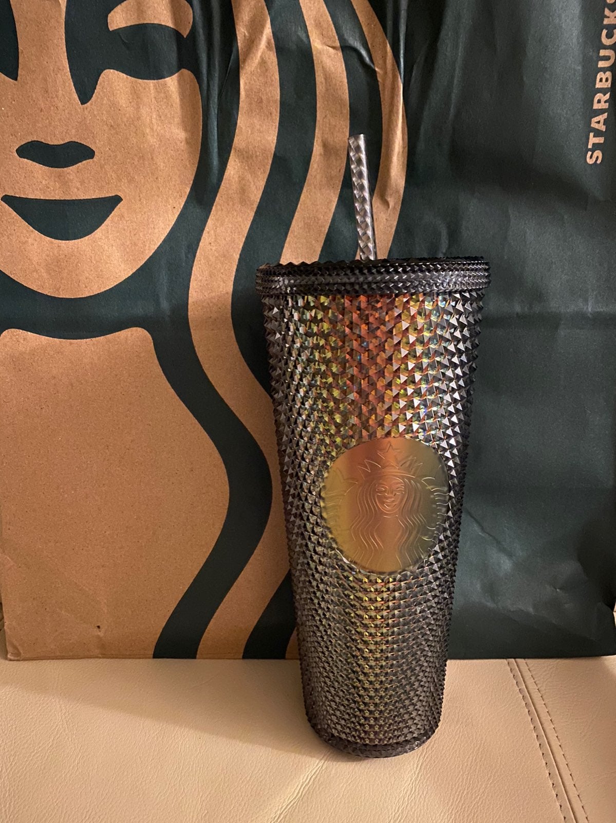 Starbucks Iridescent Black Studded