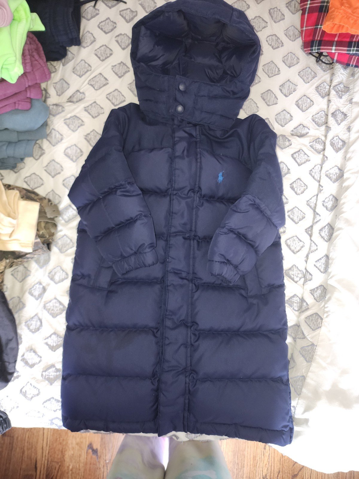 Boys long puffer coat