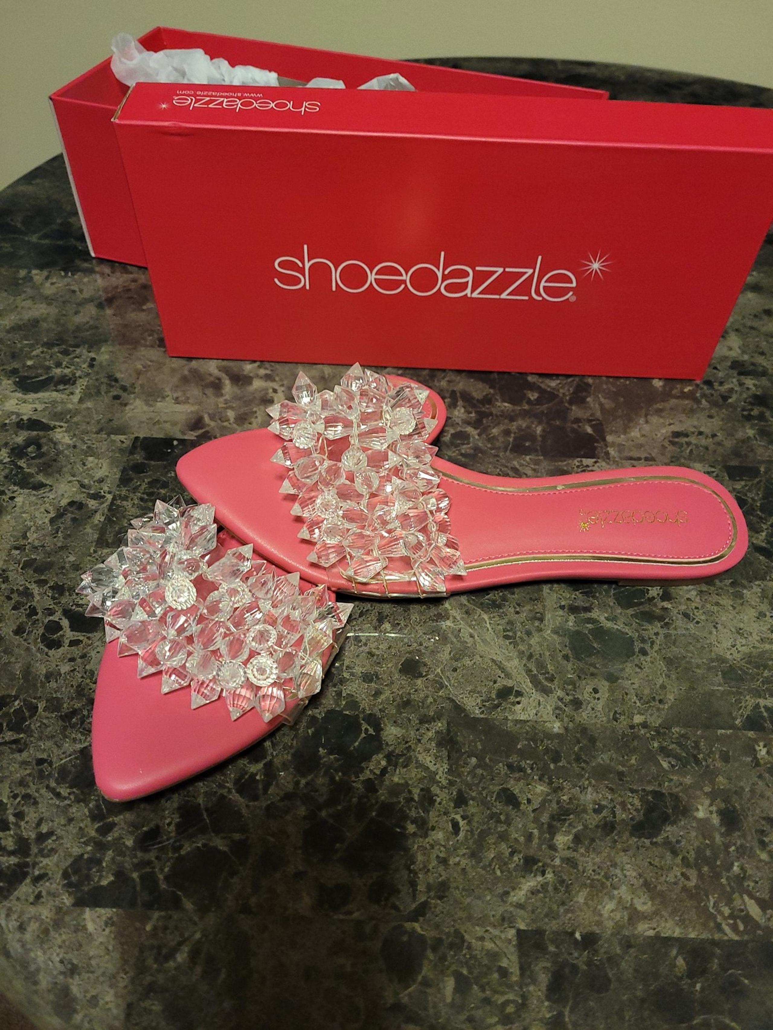 Shoe dazzle Brand New/Hot Pink crystal flats 6.5