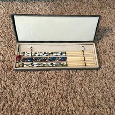 Vintage cloisonne chopsticks Set of 3