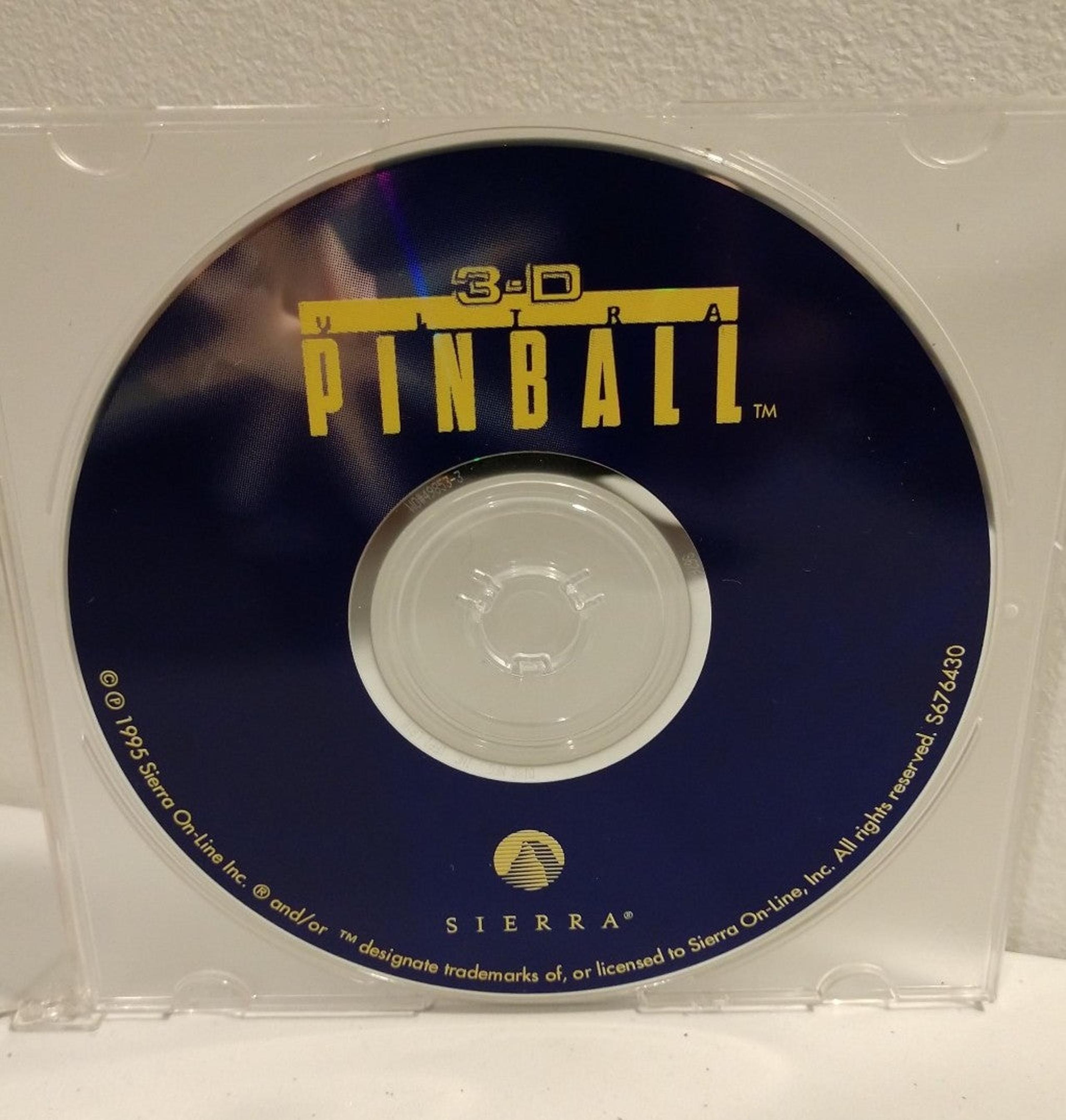 Sierra 3D Ultra Pinball PC Game 1995 CD