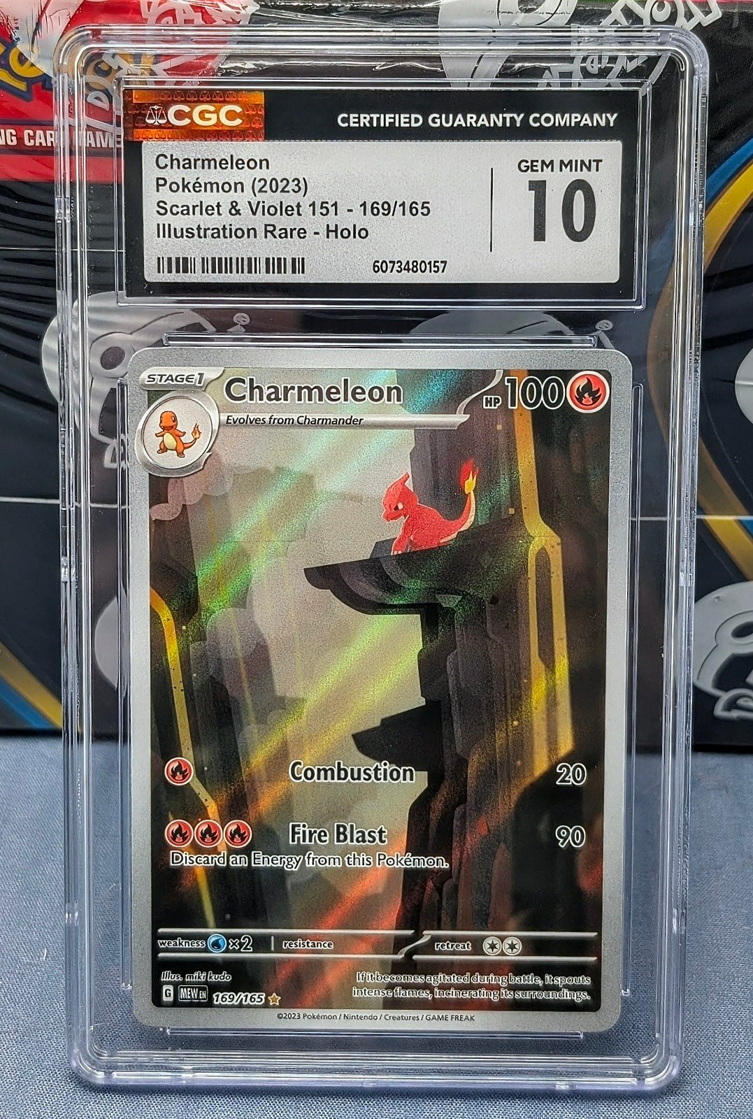 CGC Gem Mint 10 Charmeleon 169/165 IR from SV 151