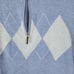Fairway & Greene 1/4 Zip Blue Argyle Italian Merino Wool Pullover Sweater Sz M