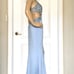 CAMILLE LA VIE FORMAL BEADED LIGHT BLUE GOWN PROM WEDDING DRESS SIZE 8