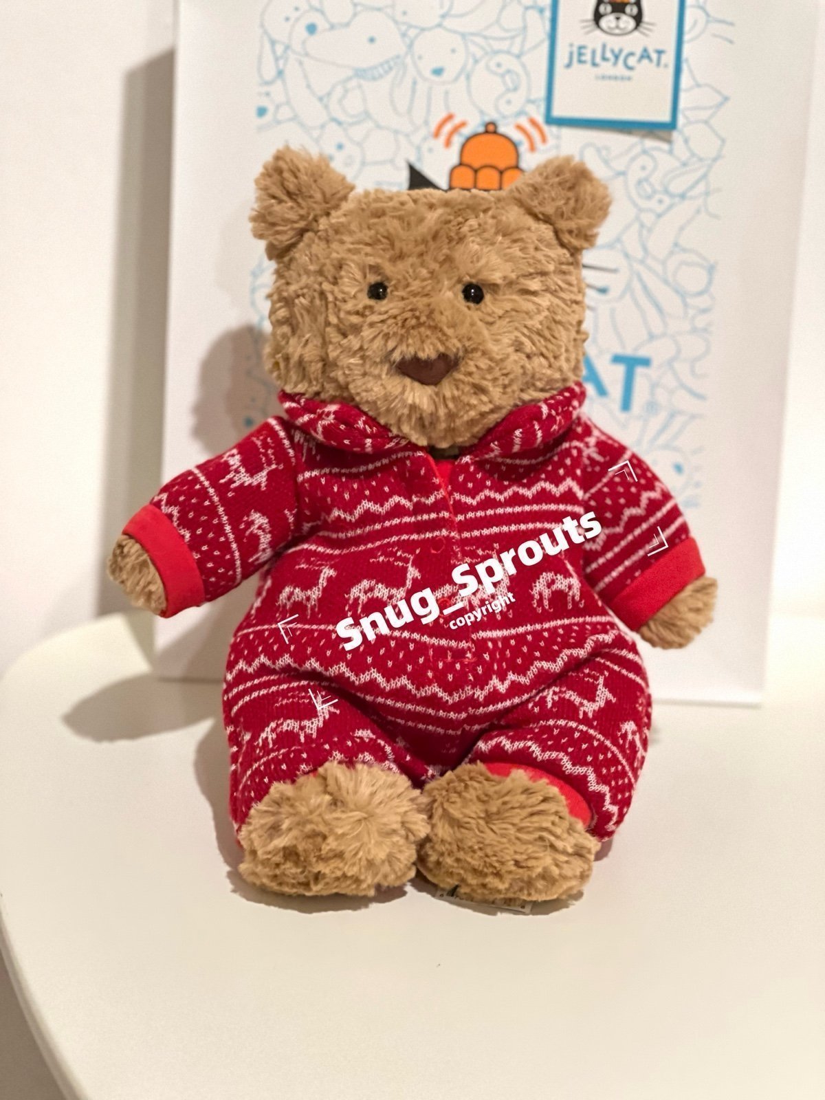 NWT Jellycat Bartholomew Bear Winter Pajamas- HTF - FAST SHIPPING!