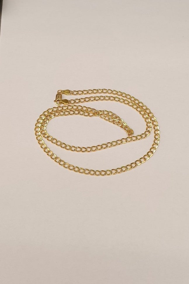 10kt real gold cuban daimond cut chain size 20 inches