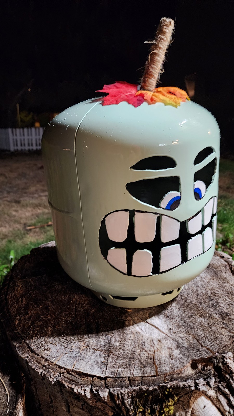 Halloween Propane Tank pumpkin