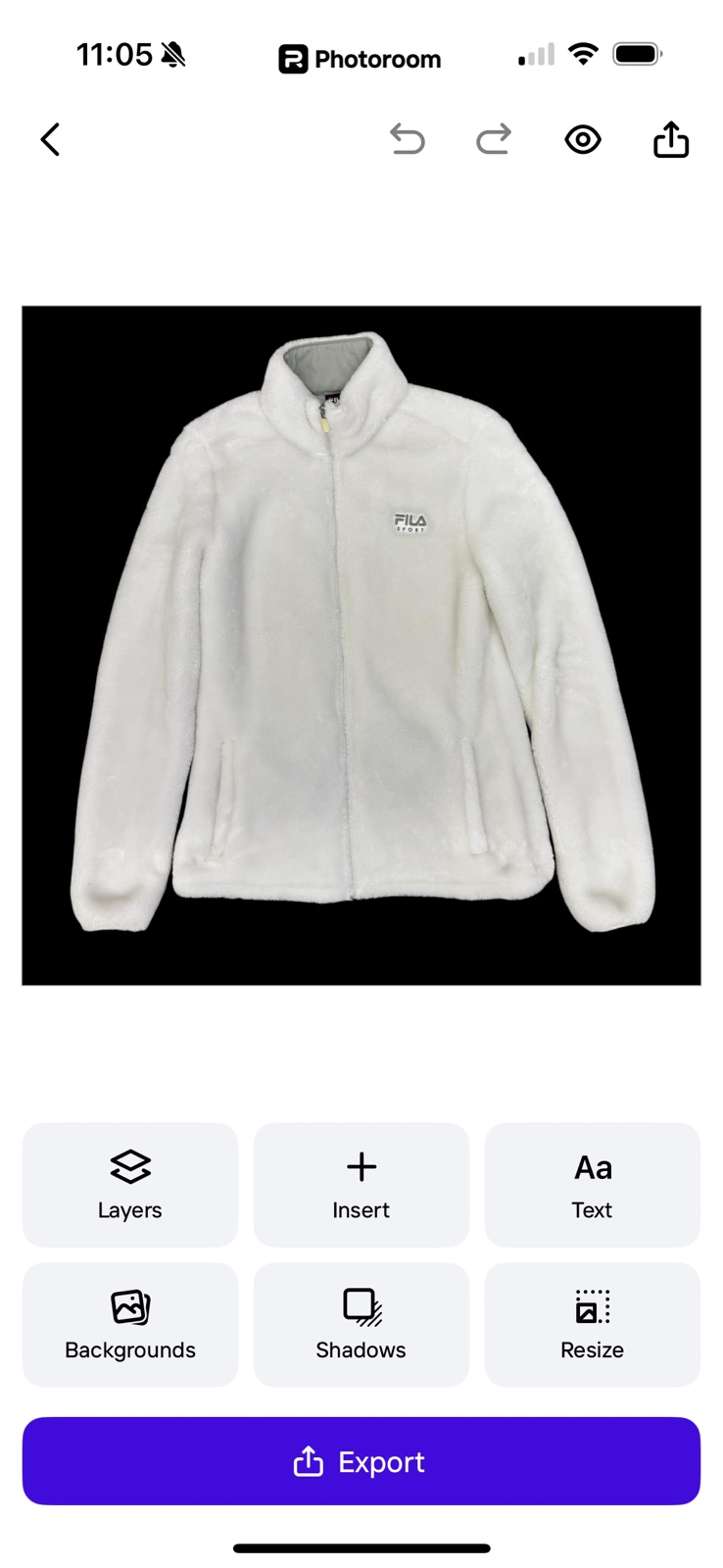 Fila Fleece Full Zipper Jacket Medium