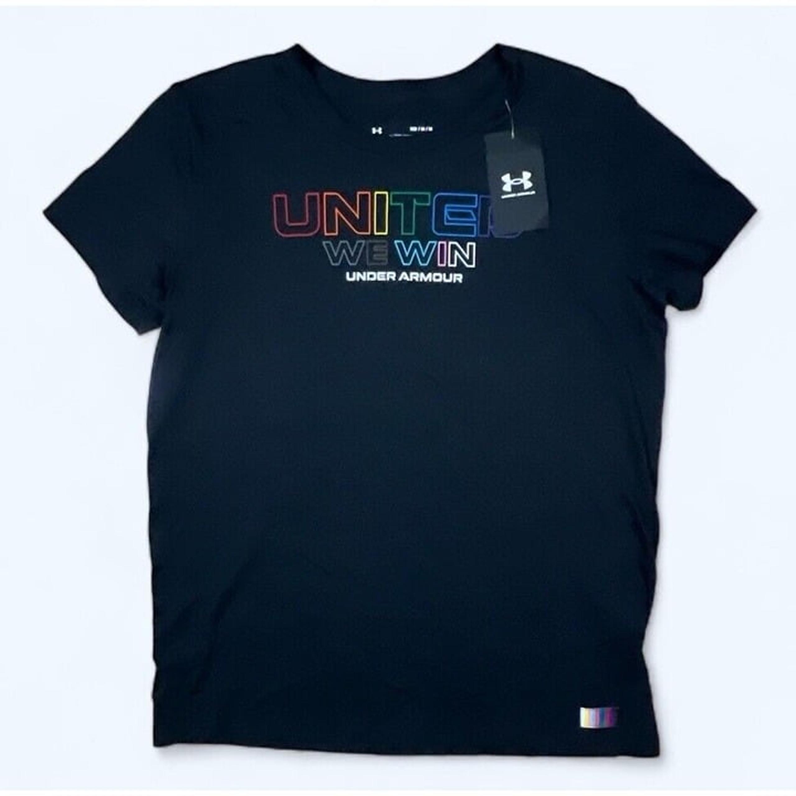 Under Armour Loose Black Pride United We Stand T-Shirt Size MEDIUM NEW!!
