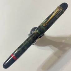Rotring ballpoint pen, green marble, early model