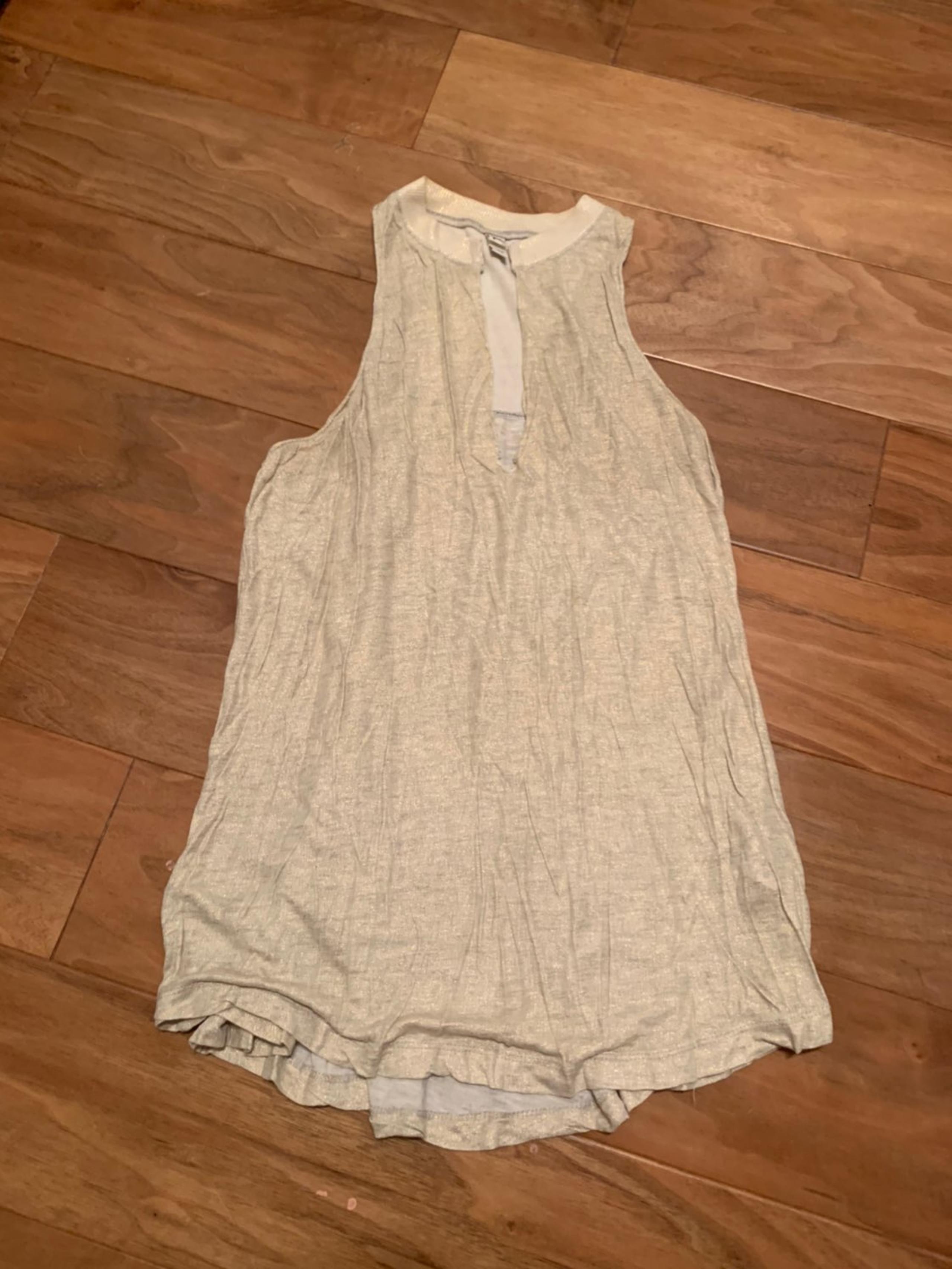 JOIE metallic racerback tank flowy Vneck