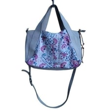 lucky brand Lika Leather Satchel Cream Floral Crossbody Strap Included
