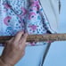 lucky brand Lika Leather Satchel Cream Floral Crossbody Strap Included