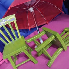 American Girl Doll Angelina Ballerina Kitchen Collection Wooden Chairs