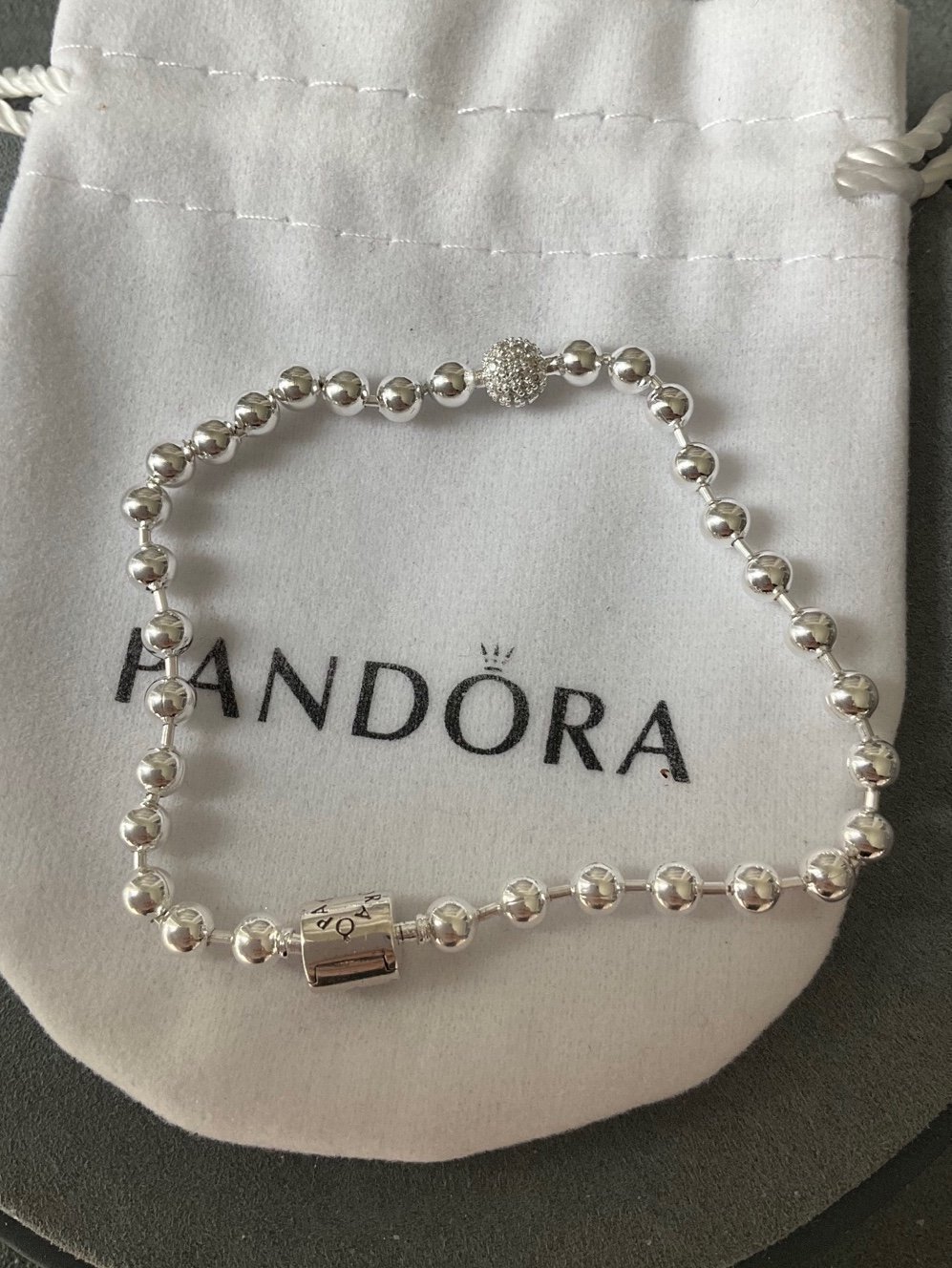 Pandora Beads & Pavé Bracelet 16cm 6.3 inches