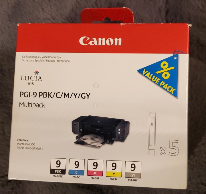 CANON PGI-9 PBK/C/M/Y/GY INK CARTRIDGES