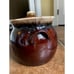 Brown Vintage Cooking Pot with Lid