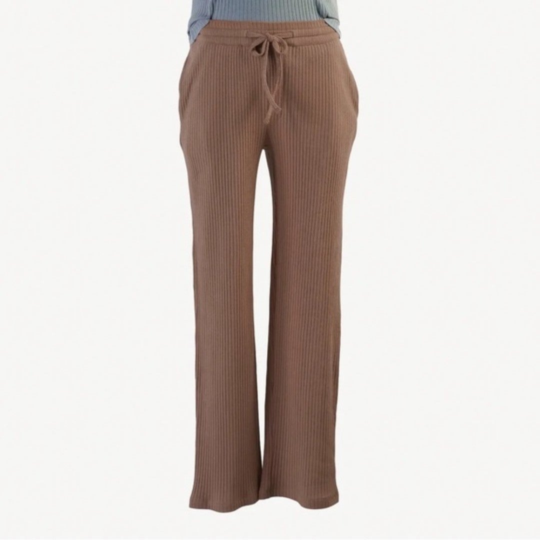 NWT Kate Quinn MENS PJ PANT MOCHA ORGANIC COTTON WIDE RIB M
