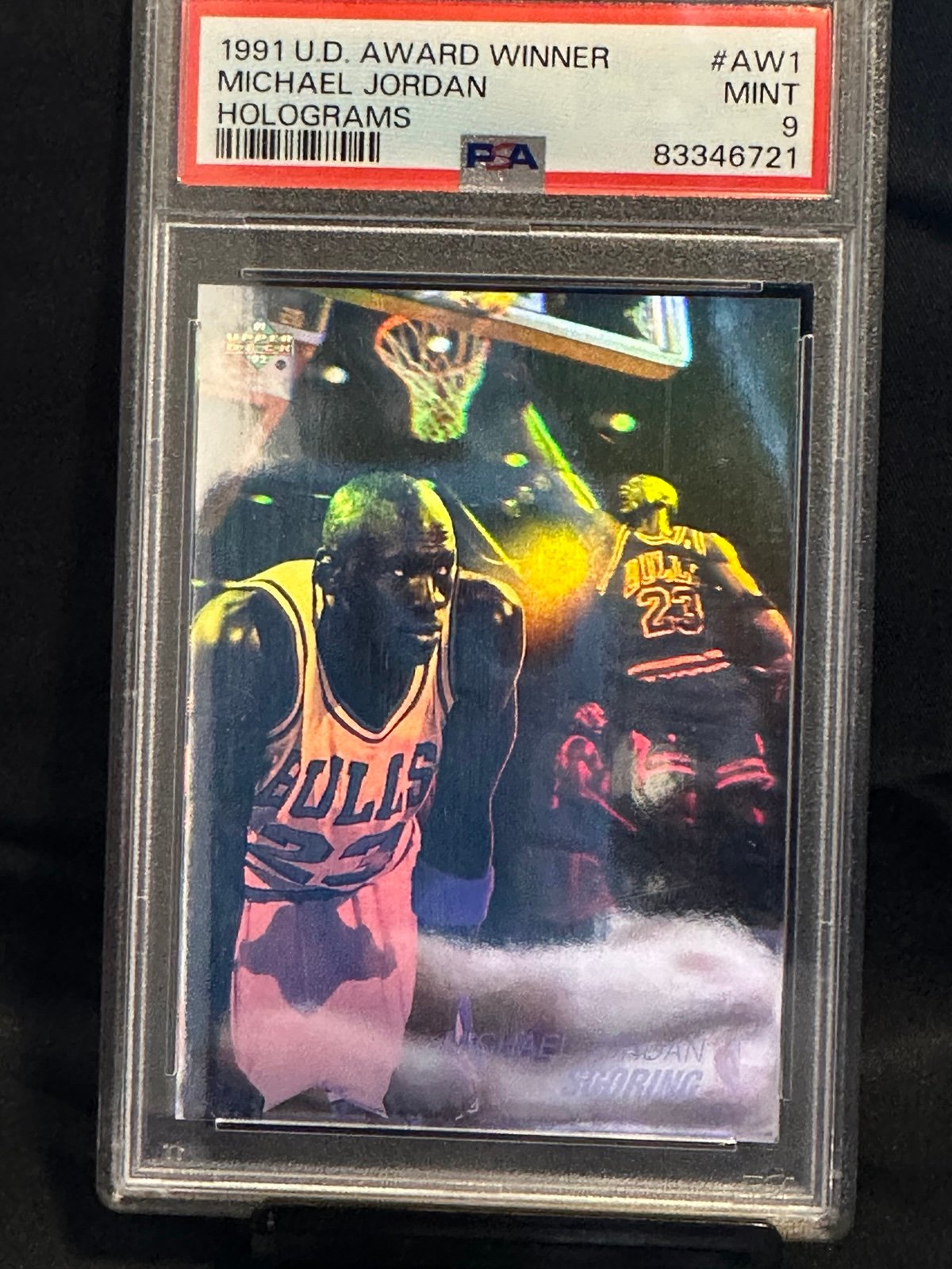 Michael Jordan 1991 UD Award Winners Holograms PSA 9