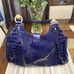 Brahmin Elise Navy Blue Leather Shoulder Bag