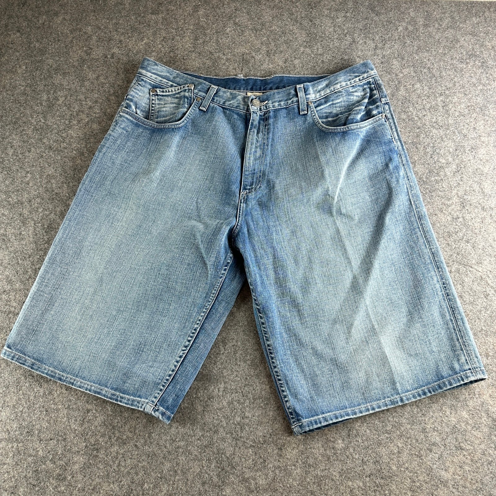 VTG Mens Nike Jean Shorts Blue Ribbon Sports Baggy Y2K 38 BRS Denim Made In USA