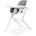 New 4moms Connect High Chair, One-Handed Magnetic Tray Attachment, White/Grey