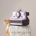 Anthropologie Purple Retro Polaroid Camera Tree Ornament New Hand Blown Glass