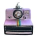 Anthropologie Purple Retro Polaroid Camera Tree Ornament New Hand Blown Glass