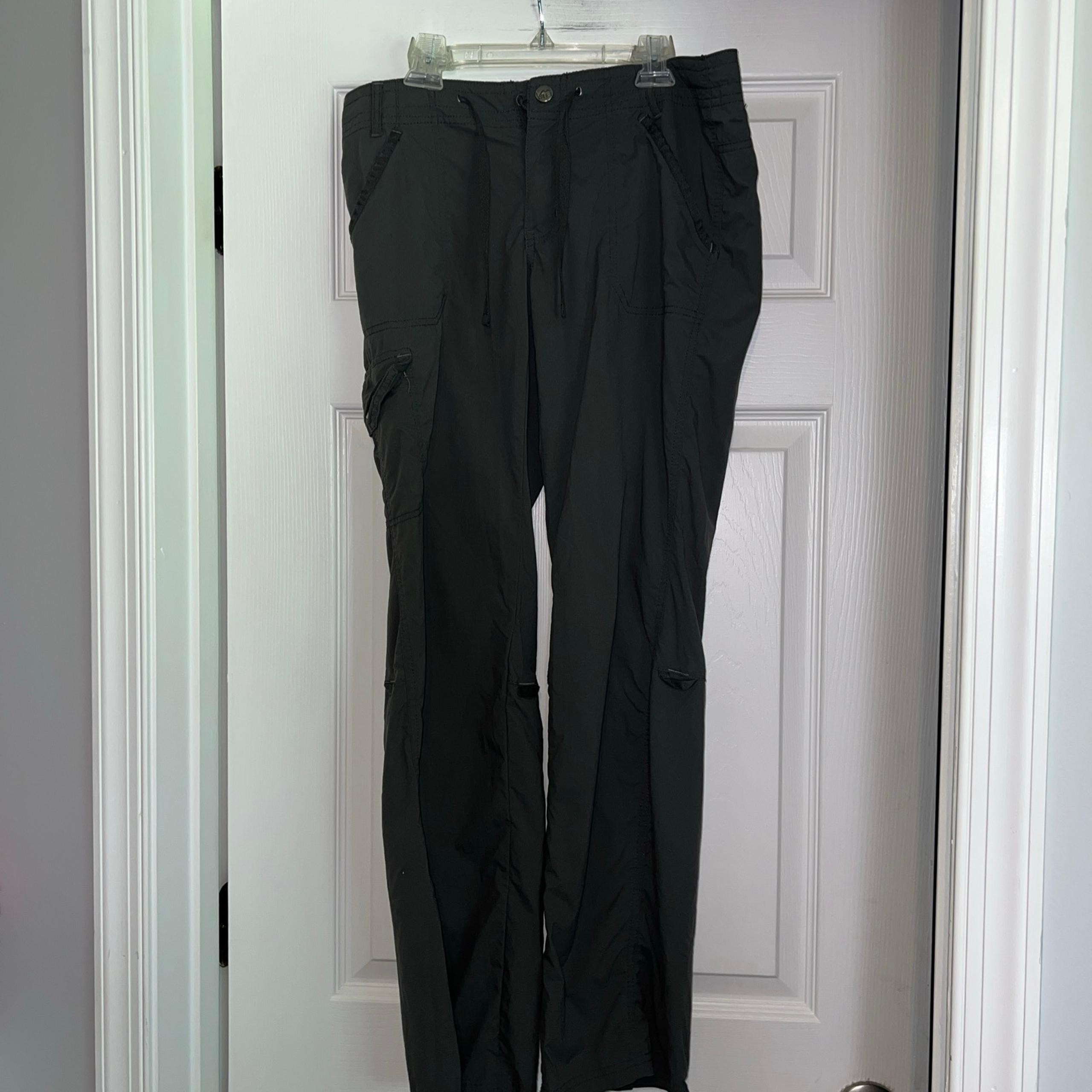 REI Womens Petite Size 6 Hiking Pants Cargo Utility Nylon 32x29 Gray Color