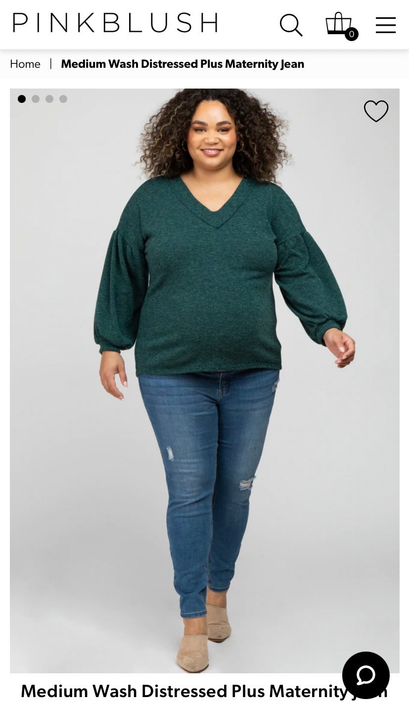 Medium Wash Distressed Maternity Jeans