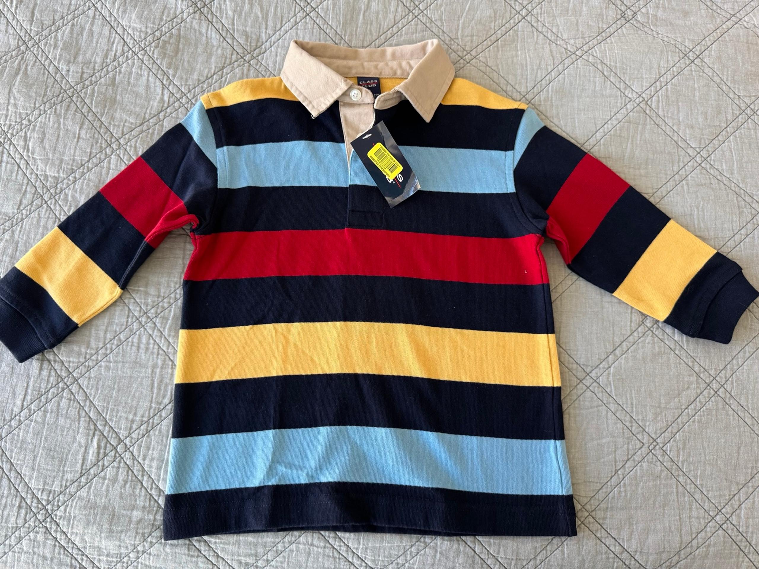 NEW Class Club Toddler Striped Rugby Shirt-size 3