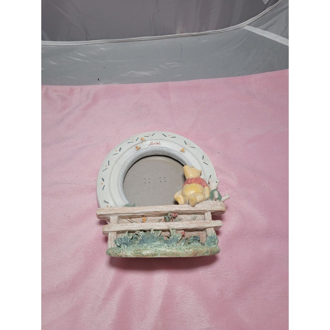 VTG Disney Charpente Winnie The Pooh & Piglet Too Oval Picture Frame Art RARE