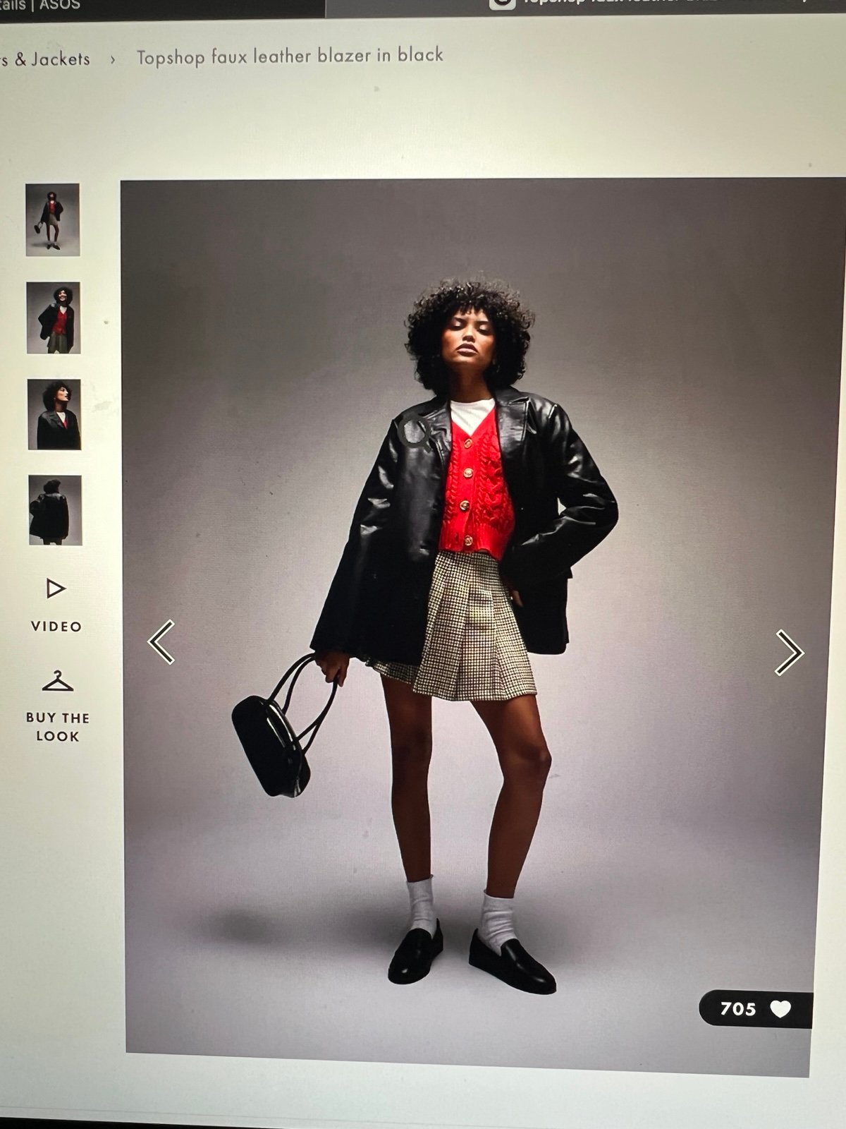Oversized Leather Blazer