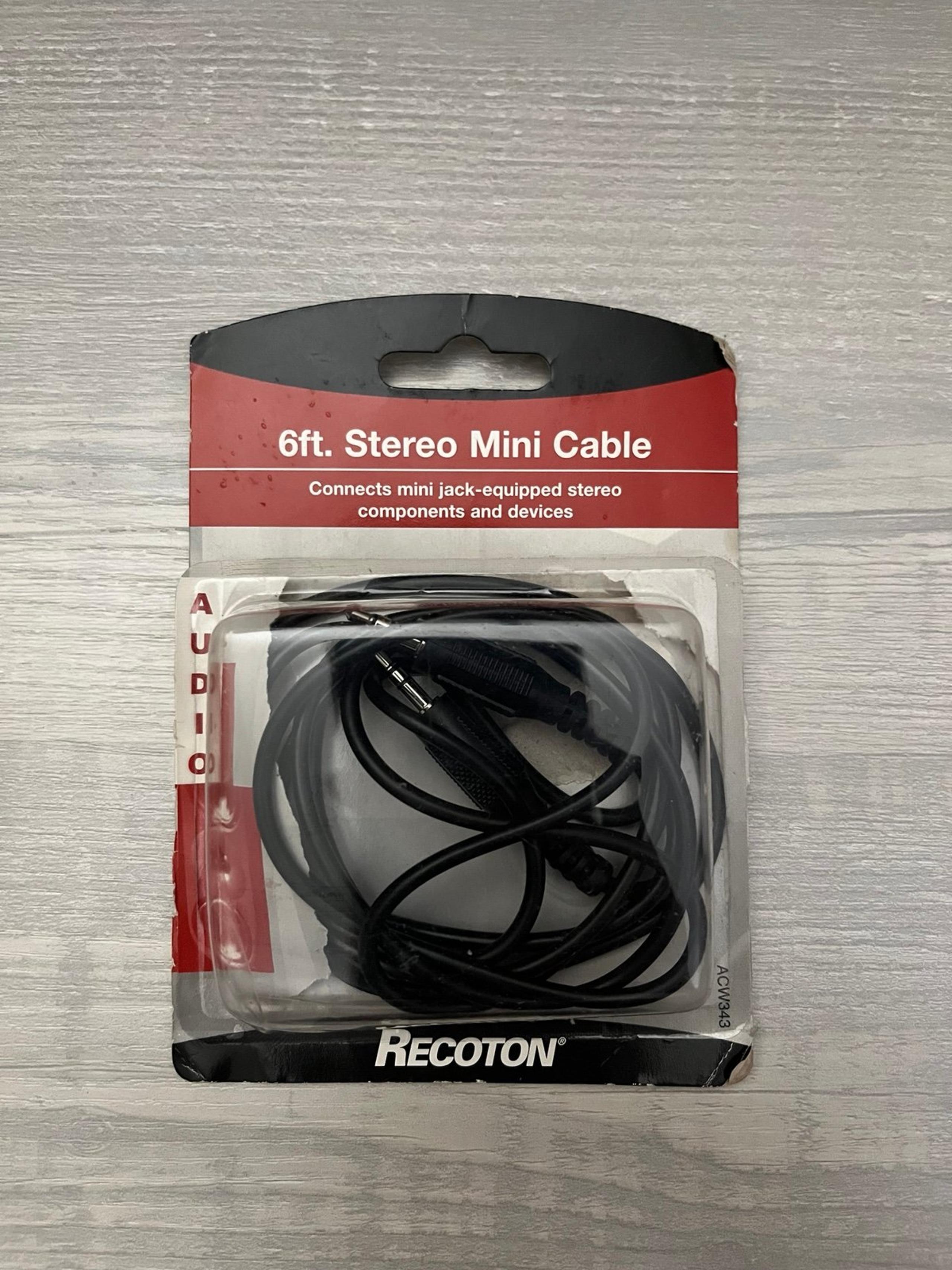 ACW343 Audio Stereo Mini Cable, (6 feet)