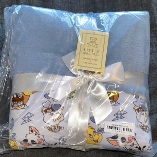 *FREE SHIPPING* Little Snuggles Sidekicks Bamboo and Minky Blanket