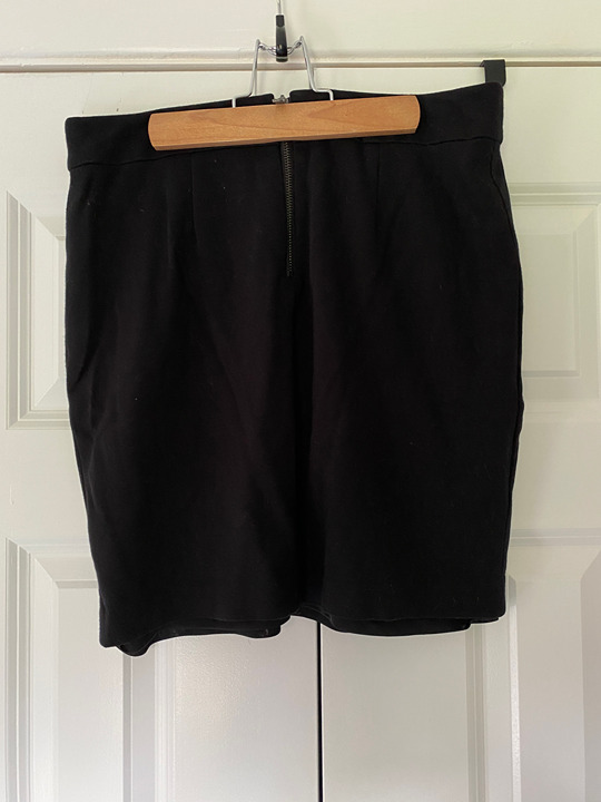 cynthia steffe black zipper mini skirt