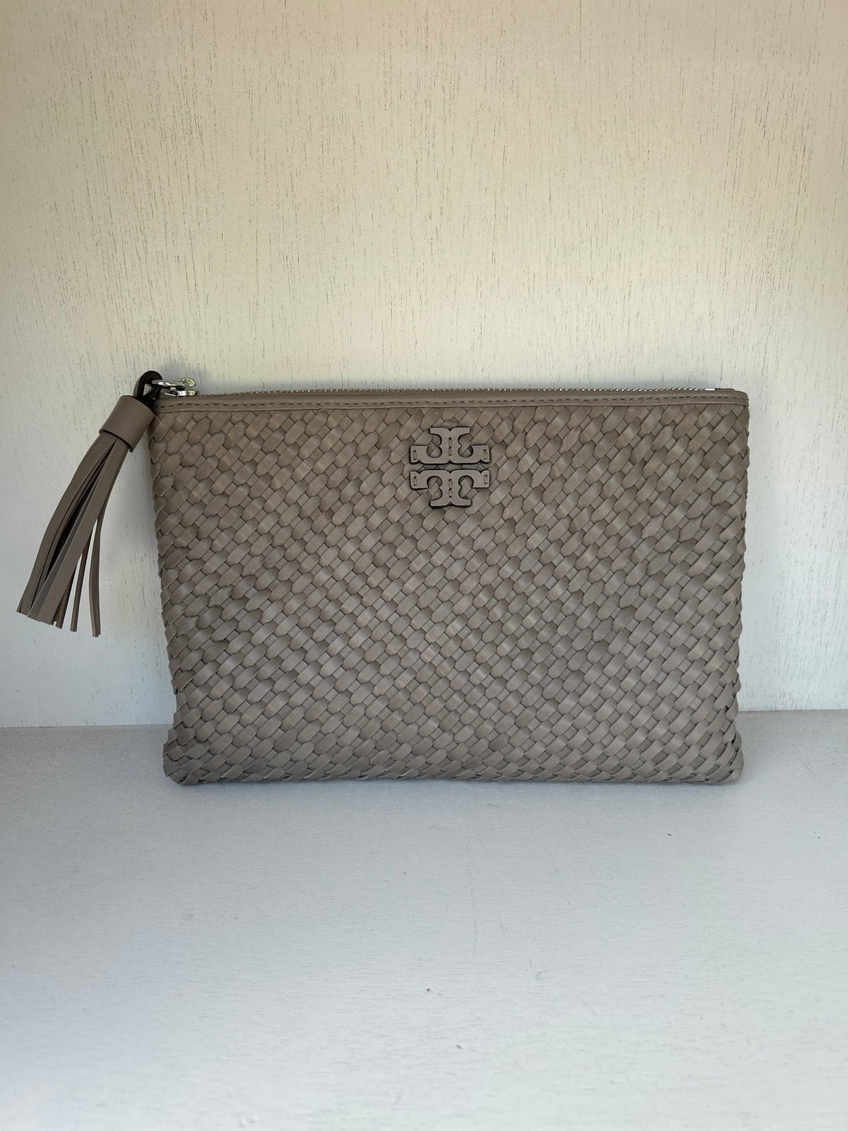 Tory Burch Thea Woven Large Pouch Purse